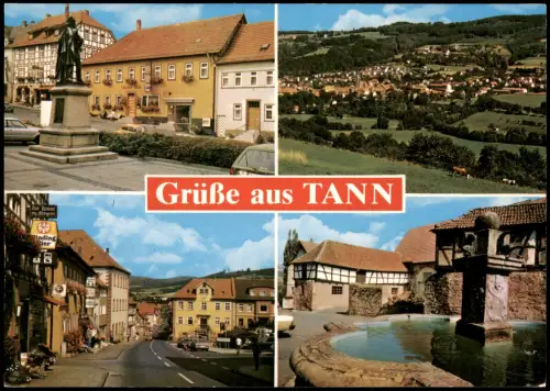 Ansichtskarte Tann (Rhön) Mehrbildkarte mit 4 Ortsansichten 1975