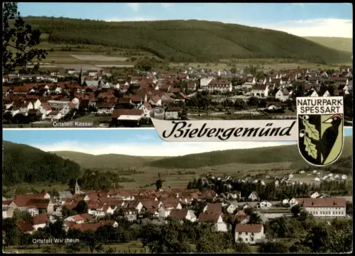Biebergemünd Panorama-Ansichten Ortsteil Kassel und Wirtheim 1960