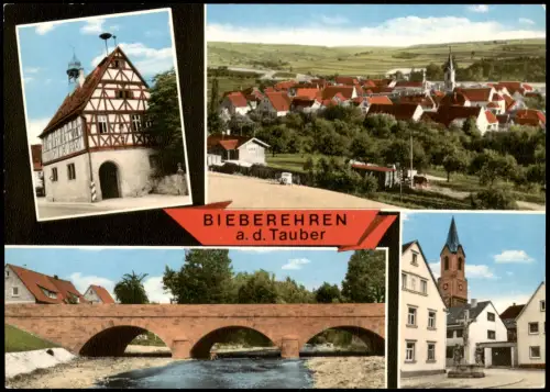 Bieberehren-Röttingen Mehrbild-AK BIEBEREHREN a d. Tauber Ortsansichten 1960