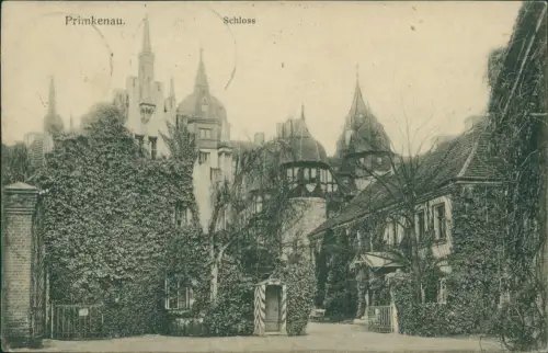Postcard Primkenau Przemków Schloss Wachhäuschen 1921