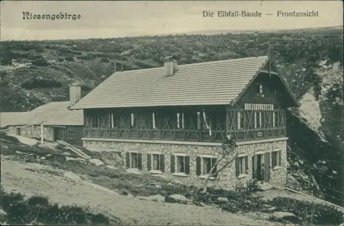 Spindlermühle Špindlerův Mlýn Spindelmühle Elbfallbaude - Seitenansicht 1910