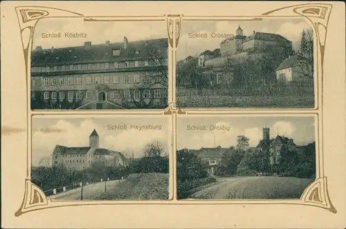 Droyßig 4 Bild Schloß Köstritz Crossen Haynsburg Droißig 1912