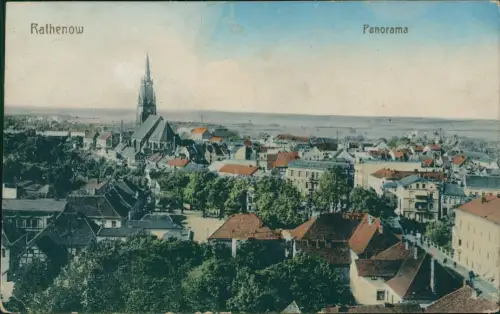Ansichtskarte Rathenow Blick über die Stadt 1917