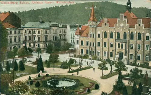 Waldenburg (Schlesien) Wałbrzych Rathaus Kaiser Wilhelmplatz. 1912