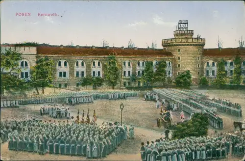 Postcard Posen Poznań Kernwerk Soldaten 1916