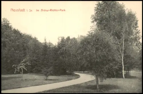 Ansichtskarte Neustadt (Sachsen) Arthur Richter Park 1912