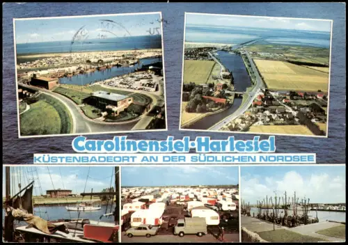 Carolinensiel-Wittmund Mehrbildkarte mit Luftaufnahmen, Campingplatz Hafen 1978