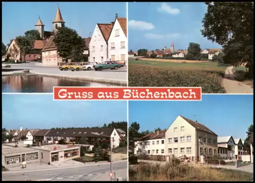 Büchenbach (LK Roth) Gruss aus Büchenbach (Mehrbild-AK, Ortsansichten) 1975