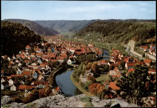 Ansichtskarte Sulz am Neckar Panorama-Ansicht 1970