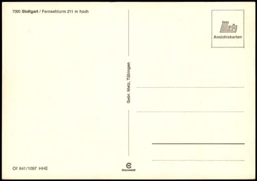 Ansichtskarte Stuttgart Fernsehturm, Fahnen Flaggen Rondell 1980