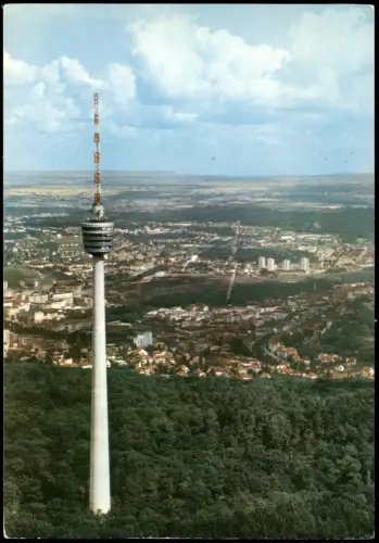 Ansichtskarte Stuttgart Fernsehturm, Stadt-Panorama 1970