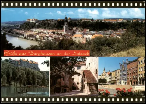 Ansichtskarte Burghausen a.d.S. Mehrbildkarte mit Ortsansichten 1987