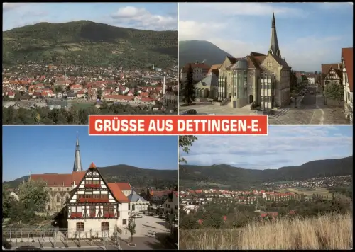 Ansichtskarte Dettingen an der Erms Mehrbildkarte mit 4 Ortsansichten 1990
