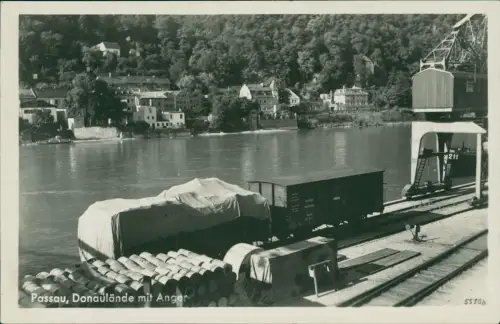 Ansichtskarte Passau Donaulände mit Anger 1932