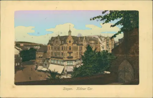 Ansichtskarte Siegen Straßenpartie am Kölner Tor 1991