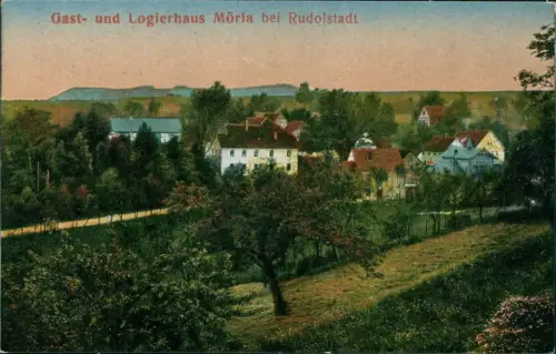 Ansichtskarte Mörla-Rudolstadt Gast- und Logierhaus 1914