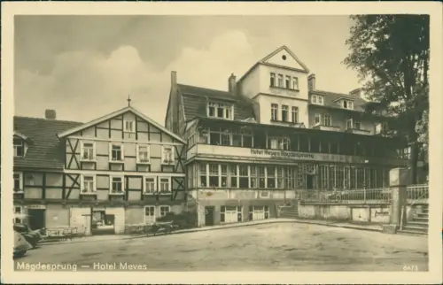 Ansichtskarte Mägdesprung-Harzgerode Hotel Meves 1954
