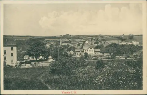 Ansichtskarte Voerde (Niederrhein) Stadtpartie Bahnhof 1918