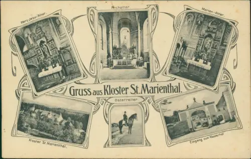 Ostritz Oberlausitz  Kloster St. Marienthal MB Osterreiter Eingang 1912