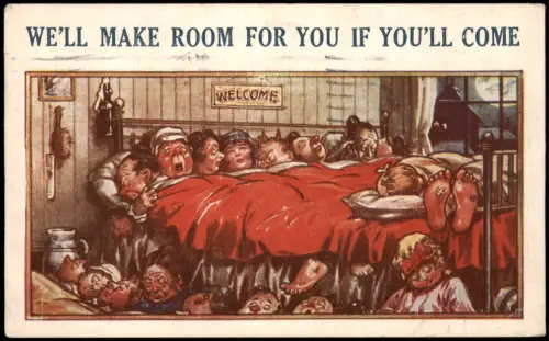 Humor: Überfülltes Schlafzimmer - We'll make room for you 1927