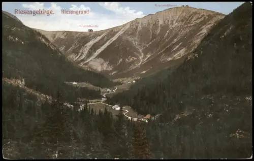 Petzer Pec pod Sněžkou Riesengrund Riesengebirge Riesenbaude Koppenhäuser 1918
