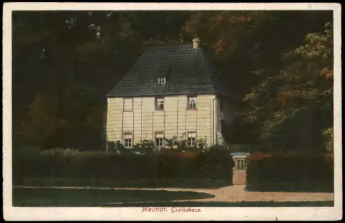 Ansichtskarte Weimar Goethes Gartenhaus 1910