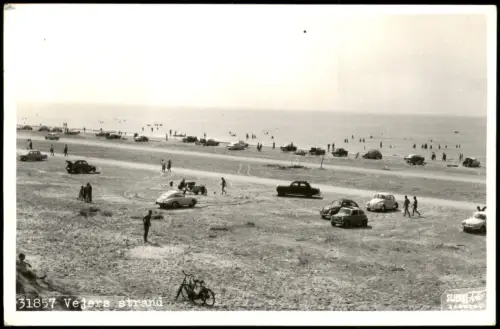 Postcard Vejers Strand Autostrand Vejers Strand 1965