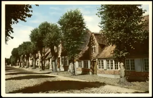 Mögeltondern Møgeltønder Historische Häuserzeile in der Slotsgade 1950
