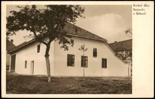 Postcard Beniow Geburtshaus von Erzbischof Dr. A. C. Stojan 1933