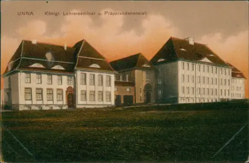 Ansichtskarte Unna Lehrerseminar u. Präparandenanstalt 1911