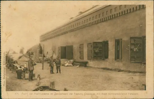 Ossowiec Osowiec Fort I der Kehlkaserne im Zentralwerk der Festung   1917