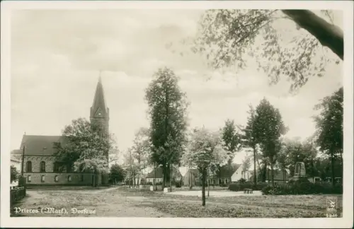 Ansichtskarte Prieros-Heidesee Dorfaue 1934