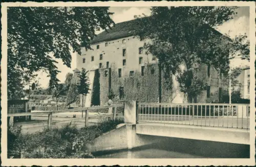 Postcard Stolp Słupsk Schloß und Brücke 1942