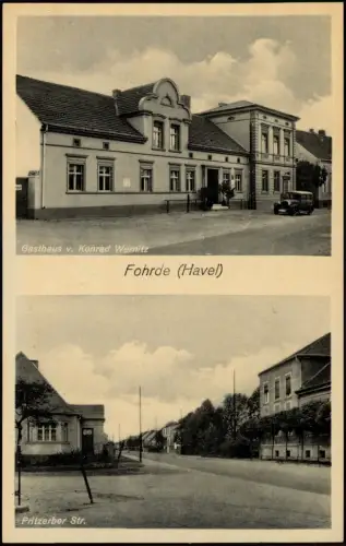 Ansichtskarte Fohrde-Havelsee 2 Bild Gasthaus, Pritzerber Str. 1935