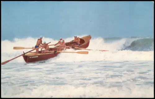 Postcard Sydney Surfboot-Training in der Brandung 1970