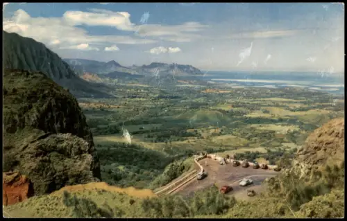 Postcard Honolulu Nuuanu Pali (Precipice), Oahu 1951