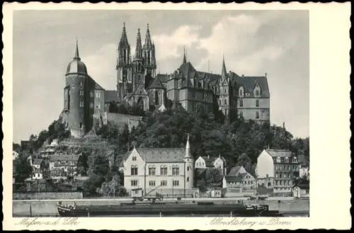 Ansichtskarte Meißen Schiff Schloss Albrechtsburg 1000 Jahre 1929
