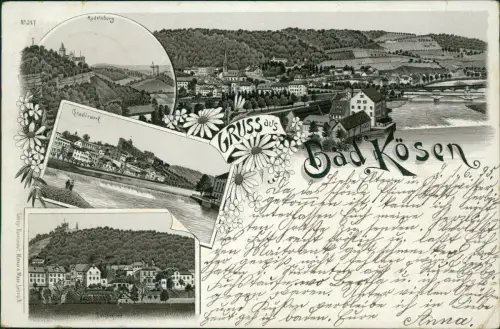 Ansichtskarte Bad Kösen 4 Bild ua Gradierwerk 1900