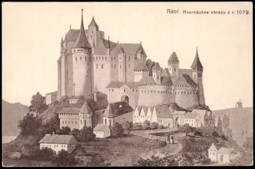 Postcard Rabí Burg Rabí 1919