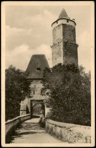 Zwickau (Südböhmen) Zvíkov Burg Zvíkov   Ansicht mit Brücke und Bergfried 1940