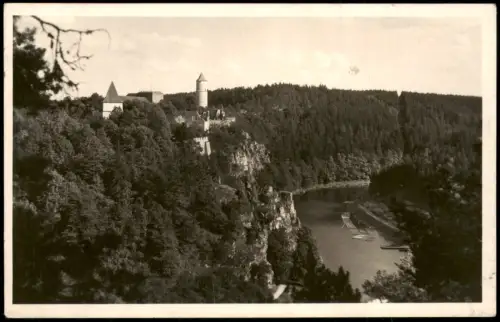Zwickau (Südböhmen) Zvíkov Burg Klingenberg (Hrad Zvíkov) über der Moldau 1944