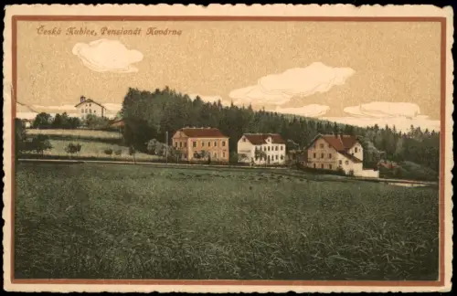 Postcard Böhmisch Kubitzen (Česká Kubice) Pensionát Kovárna 1918