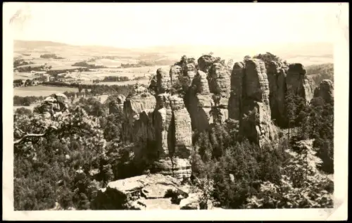Braunau Broumov Skalní město (Felsenstadt) im Böhmischen Paradies 1949