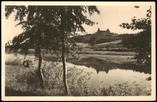 Rowensko bei Turnau Rovensko pod Troskami Burgruine Trosky mit See 1940