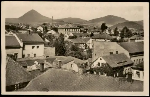 Postcard Zwickau (Böhmen) Cvikov Stadtansicht mit Berg Klíč 1935
