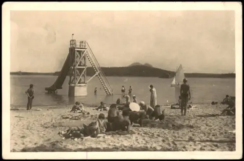 Thammühl-Hirschberg am See Staré Splavy Doksy Strand   Wasserrutsche 1935