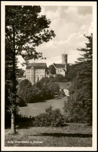 Ansichtskarte Gnandstein-Kohren-Sahlis Blick auf Burg Gnandstein 1928