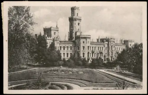 Frauenberg Hluboká nad Vltavou Schloss Hluboká mit Parkanlage 1948