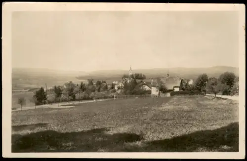 Postcard Hluboš Ortsansicht von Hluboš 1955