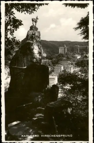 Postcard Karlsbad Karlovy Vary Hirschensprung 1940
